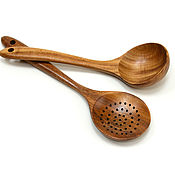 Для дома и интерьера handmade. Livemaster - original item A set of kitchen accessories(ladle, skimmer). Art.2352. Handmade.