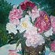 Oil painting flowers landscape 'Peonies in the country'. Pictures. Russian Oil Paintings. Online shopping on My Livemaster.  Фото №2