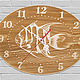 Часы настенные деревянные с рыбкой, Часы классические, Горячий Ключ,  Фото №1