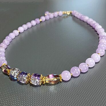 Украшения ручной работы. Ярмарка Мастеров - ручная работа Бусы "Лаванда". Handmade.