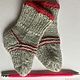 Slim down knitted baby socks (silver, cranberry). Socks and tights. Olga Shuklina (OlgaShuklina). Online shopping on My Livemaster.  Фото №2