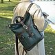  Backpack women's leather green Iline Mod.SR56-132. Backpacks. Natalia Kalinovskaya. Online shopping on My Livemaster.  Фото №2