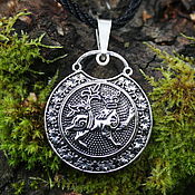 Украшения handmade. Livemaster - original item Pendant amulet lion. 925 sterling silver.. Handmade.