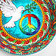 Decorative plate 'a Symbol of Love and Peace' hand-painted. Plates. Art by Tanya Shest. My Livemaster. Фото №5