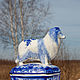 Box Scottish shepherd collie (painted Gzhel). Box. Moscow Kerry (porcelaindogs). Online shopping on My Livemaster.  Фото №2