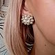Винтаж: Клипсы из перламутровых бусин. . Серьги винтажные. Lorena.bijoux. Ярмарка Мастеров.  Фото №6