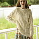 Author's oversized pullover (white). Pullover Sweaters. Lace Style (Natalia.Sukhikh). My Livemaster. Фото №4