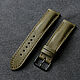 Leather watch strap with olive podium. Watch Straps. odalgoods (odalgoods). Online shopping on My Livemaster.  Фото №2
