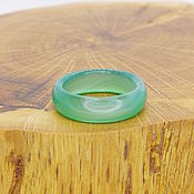 Украшения handmade. Livemaster - original item 17 R-R Ring Green Tinted Agate (nkzta17). Handmade.