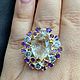 Кольцо с кварцем с золотым рутилом 12ct. Кольца. GoldenFlower. Ярмарка Мастеров.  Фото №5