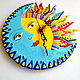 Order Glass wall clock Sun and moon. MyFusedGlass. Livemaster. . Watch Фото №3