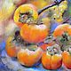 Золотой сезон Картина пастелью (хурма оранжевый для кухни). Картины. Pastel (Бахматова Елена). Ярмарка Мастеров.  Фото №4