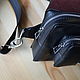 Leather waist bag with rivets. Waist Bag. crecca. My Livemaster. Фото №5