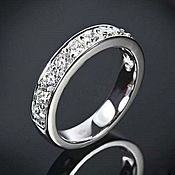 Серебряное кольцо с сине-фиолетовым сапфиром