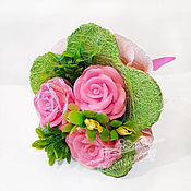Косметика ручной работы handmade. Livemaster - original item Soap bouquet of handmade flowers to buy as a gift on March 8 Moscow. Handmade.