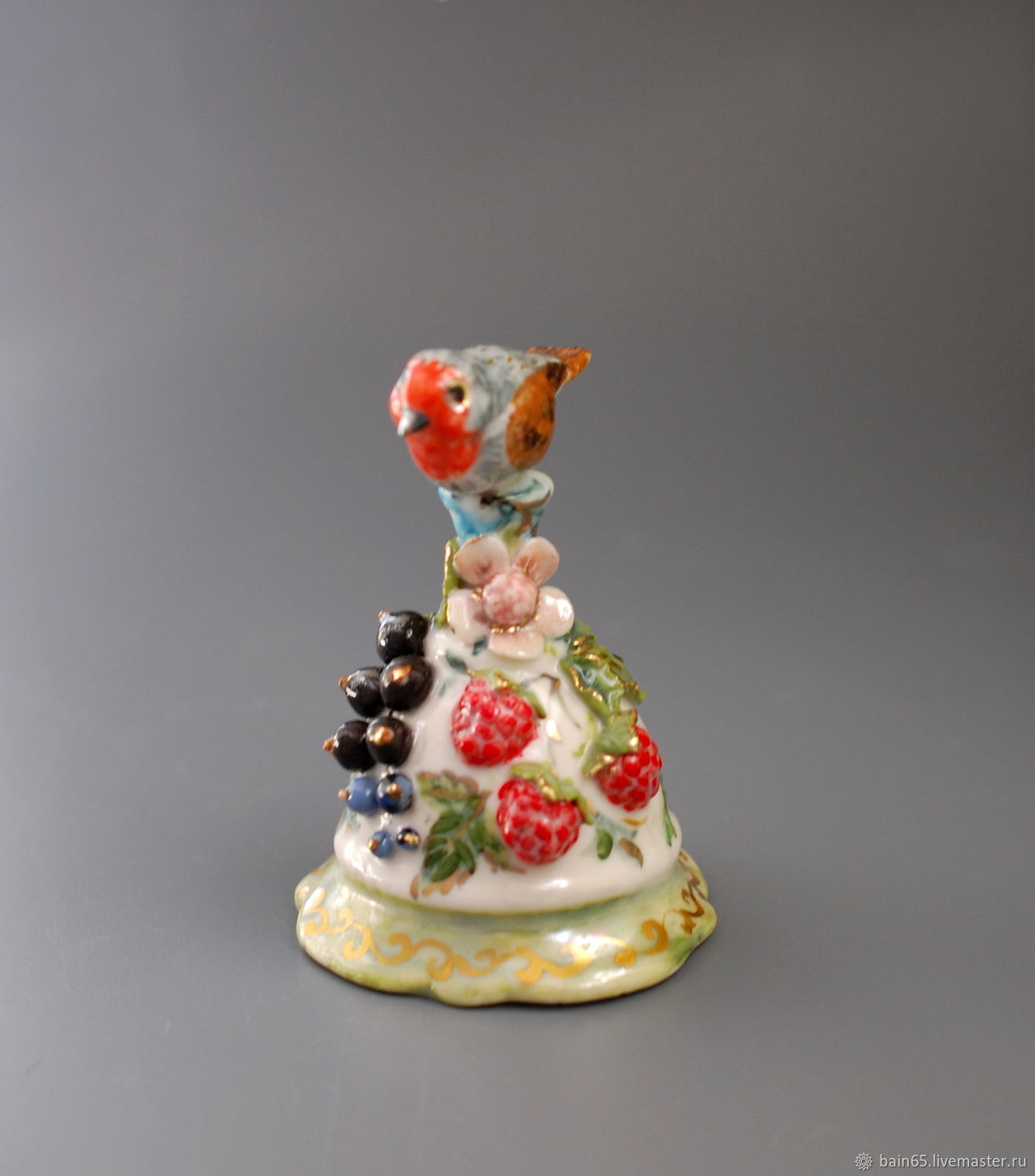 Колокольчик фарфоровый "Малиновка в саду" купить в интернет-магазине ...