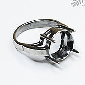 Материалы для творчества handmade. Livemaster - original item Ring base, insert 12 mm, silver plating. Handmade.