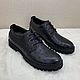 Ostrich leather men's shoes, dark blue, Boots, St. Petersburg,  Фото №1