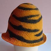 Аксессуары handmade. Livemaster - original item Caps: Bath hat Tiger. Handmade.