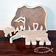 Order Educational toys. Wooden puzzle 'Tenderness'. Elephants. Wooden toys from grandfather Andrew. Livemaster. . Puzzle Фото №3