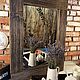 Mirror in a frame made of barn boards, Mirror, Moscow,  Фото №1