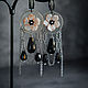 Earrings with agate and mother of pearl, Earrings, Moscow,  Фото №1
