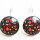 Earrings Silverplated Khokhloma (red pattern). Earrings. Linda (LKdesign). Online shopping on My Livemaster.  Фото №2