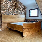 Для дома и интерьера handmade. Livemaster - original item Bed made of elm slab in Loft style (project d. Kryukovo). Handmade.
