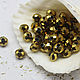 Rondels 6 mm Gold metallic 50 PCs, Beads1, Solikamsk,  Фото №1
