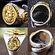 Sun Ring of silver 925 and brass. Rings. FANTASY JEWELS. My Livemaster. Фото №5
