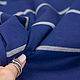 Трикотаж кулирка плотная синяя в полоску, Ткани, Сочи,  Фото №1