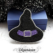 Jewelry sets: purple knitted bracelet, earrings and brooch