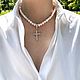 Чокер из жемчуга и серебра. Бусы из жемчуга и серебра. Бусы. 4NADYA Jewelry. Ярмарка Мастеров.  Фото №5
