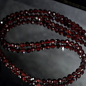 Работы для детей, handmade. Livemaster - original item Natural Garnet India Beads with Cut (4 mm ). Handmade.