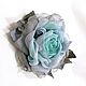 FABRIC FLOWERS. Chiffon rose ' Mint mist'. Brooches. fioridellavita. My Livemaster. Фото №4