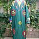 Uzbek robe made of suzane and ikat. Boho coat, caftan. S054. Robes. businka34. Online shopping on My Livemaster.  Фото №2