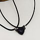 Black Heart pendant made of two halves. Pendants. Selberiya shop. My Livemaster. Фото №5