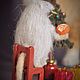Yeah, the tree is decorated, eating tangerines. Teddy Toys. Knitted toys Olga Bessogonova. My Livemaster. Фото №5