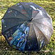 "Би хеппи!" музыкальный зонт с авторским рисунком на заказ. Зонты. Батик Роспись Шелковые штучки. Ярмарка Мастеров.  Фото №6