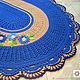 Order Large oval carpet knitted with applique HOLIDAY. knitted handmade rugs (kovrik-makrame). Livemaster. . Carpets Фото №3