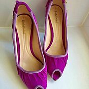 Винтаж handmade. Livemaster - original item Suede shoes Baldinini Italy 38.5 size retro vintage suede fuchsia. Handmade.
