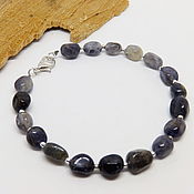 Украшения handmade. Livemaster - original item Bracelet of beads of Iolite Iolanta. Handmade.