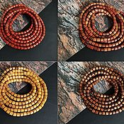 Материалы для творчества handmade. Livemaster - original item Beads 7h8mm valuable wood species 4 types 10 pcs. Handmade.