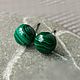 Stud earrings studs malachite. Earrings. Jewelry and accessories by IRIS. Online shopping on My Livemaster.  Фото №2