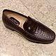 Loafers for men, made of genuine crocodile leather, brown color. Loafers. SHOES&BAGS. Online shopping on My Livemaster.  Фото №2