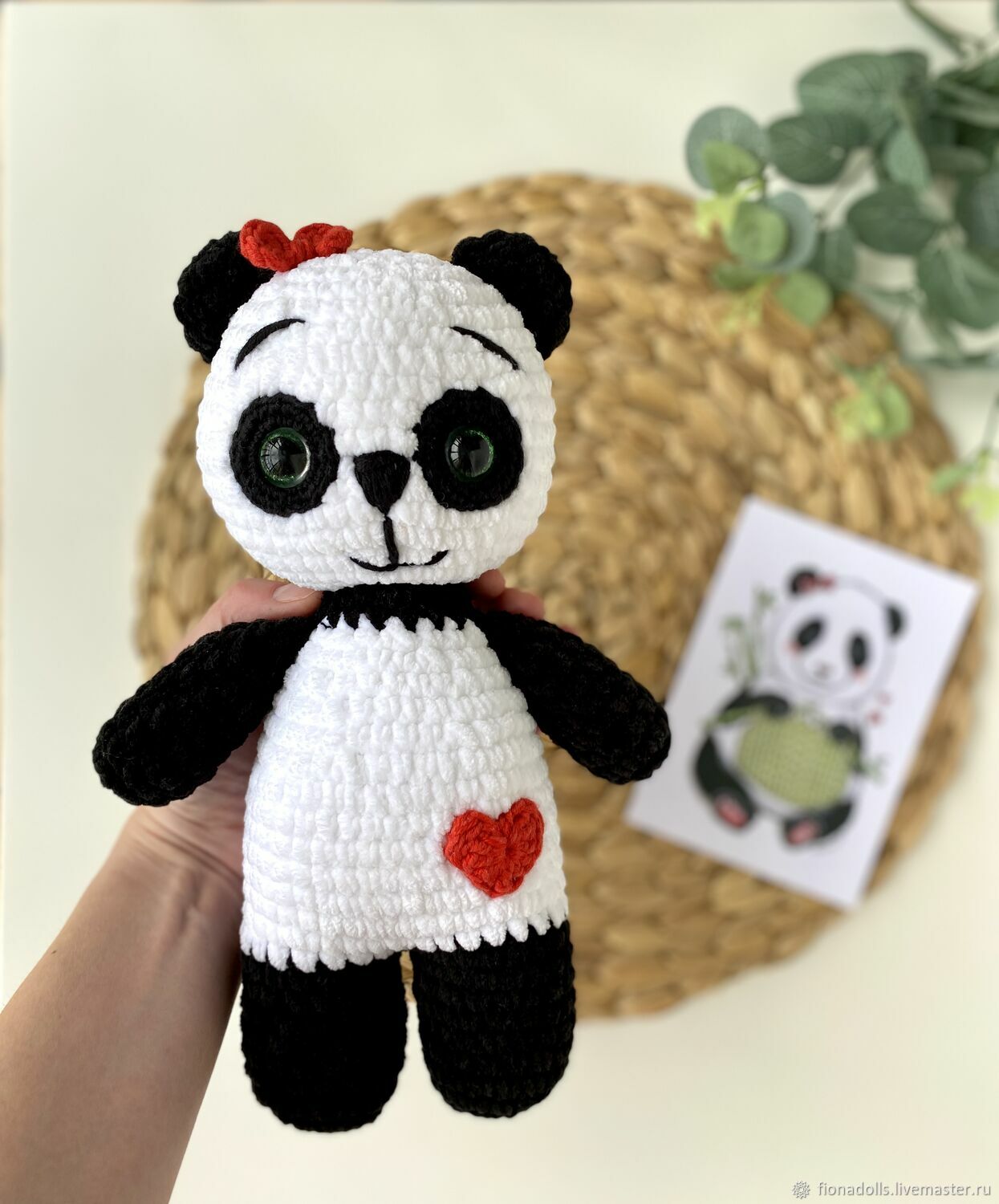 Панда игрушка амигуруми