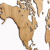 Дизайн и реклама handmade. Livemaster - original item World map Wall Decoration Exclusive 130h78 (European Oak). Handmade.