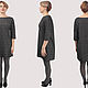 Dress classic straight knitted gray black solid color. Dresses. Yana Levashova Fashion. My Livemaster. Фото №6