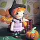 Knitted Little Witch toy Haloween. Stuffed Toys. Toys with soul. Online shopping on My Livemaster.  Фото №2