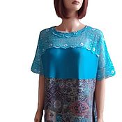 Одежда handmade. Livemaster - original item Light summer dress made of viscose staple and lace. Handmade.
